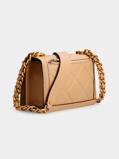 ABEY bag in beige color with gold chain - 4