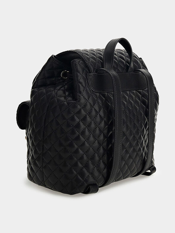 ADAM FLAP black backpack with quilted effect  - 3
