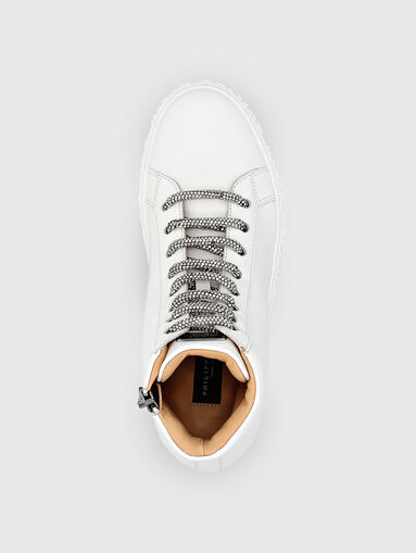 High leather sports shoes - 4