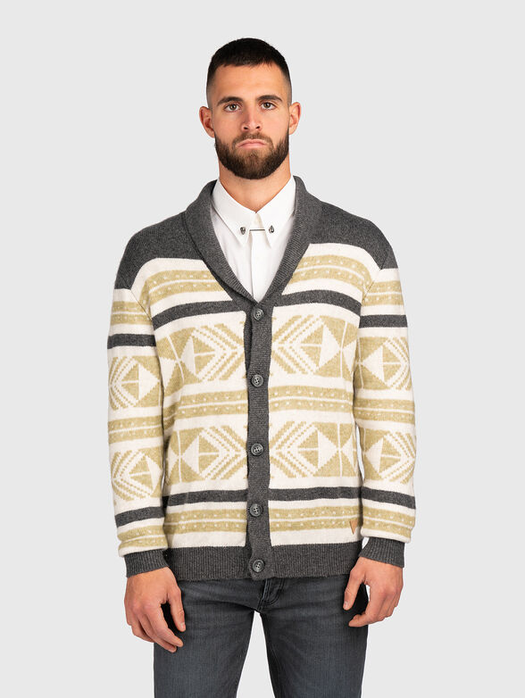 Jacquard button cardigan - 0