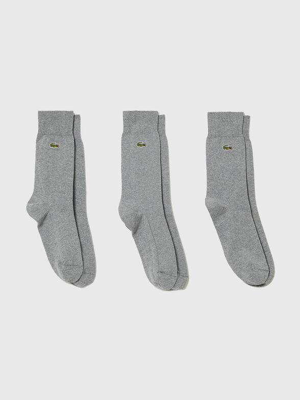 Set of three pairs of black socks - 1