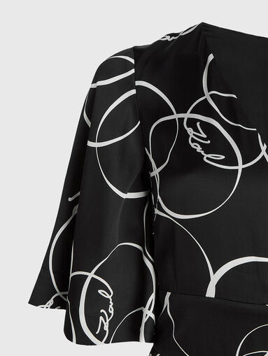 Viscose jumpsuit with logo print - 3