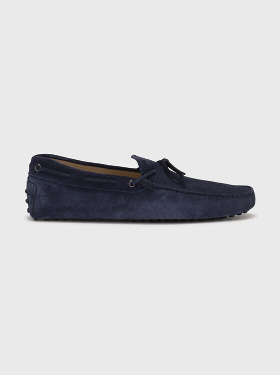 NEW GOMMINI blue suede loafers - 1