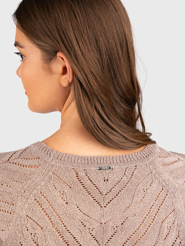 Crop perforated sweater  - 4