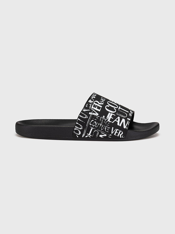 FONDO SLIDE slippers with monogram logo print - 1