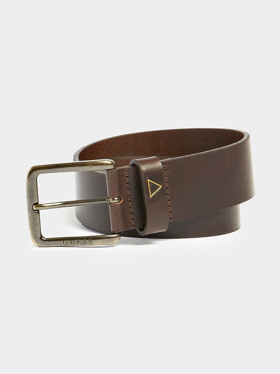 Brown leather belt - 1