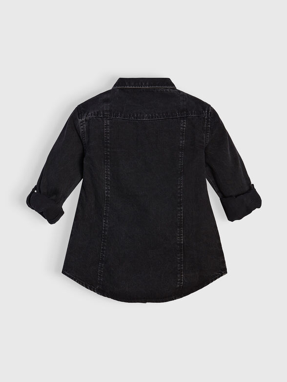 Black denim shirt with sequins - 2