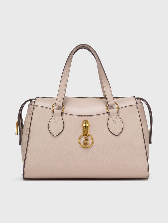 Handbag with golden logo element - 1