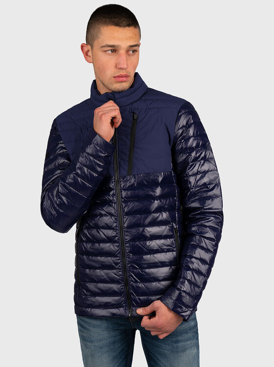 Padded jacket in blue color - 1