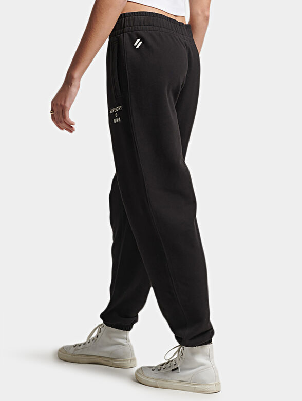 Cotton sports pants with logo details - 2