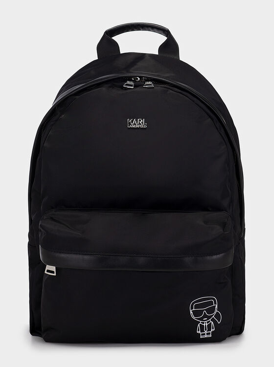 Textile backpack with logo details - 1