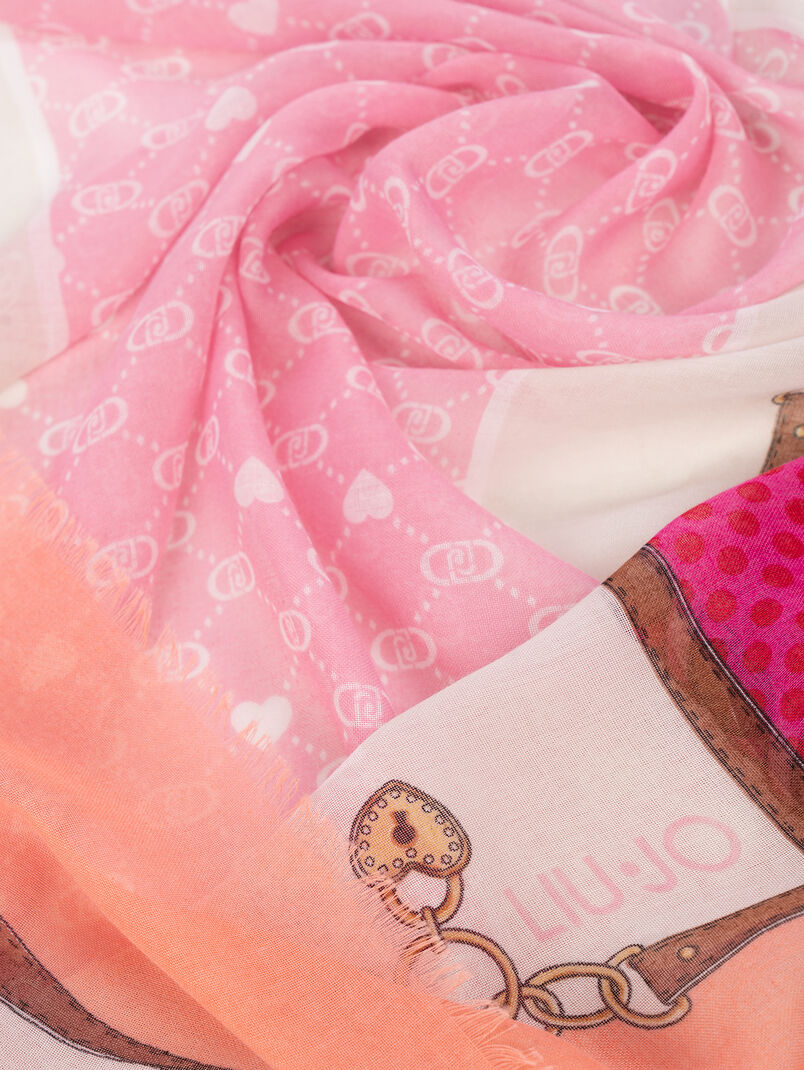 Logo print scarf - 3