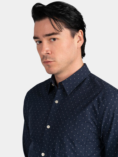 SUNSET light blue shirt with dotted pattern - 5
