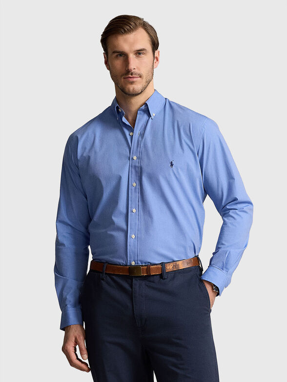 Blue cotton shirt - 0