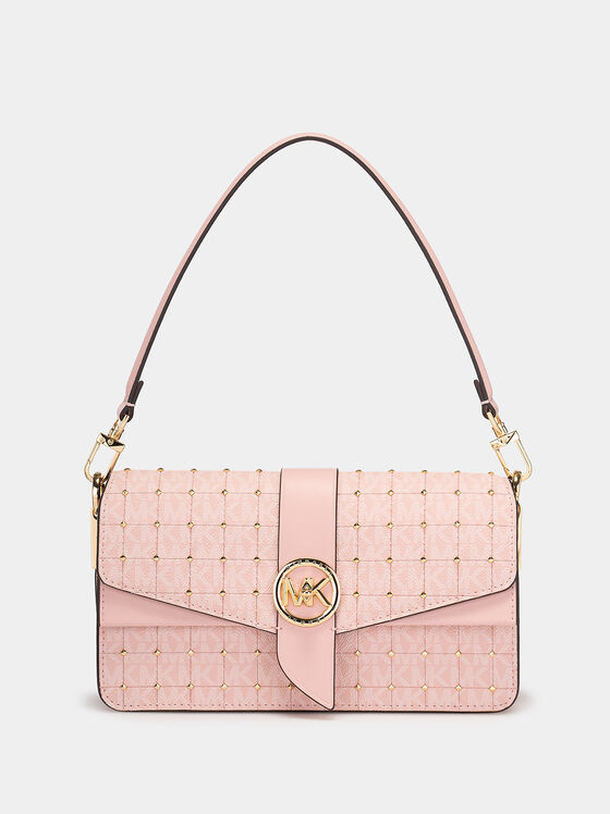 Shoulder bag with monogram logo print - 1