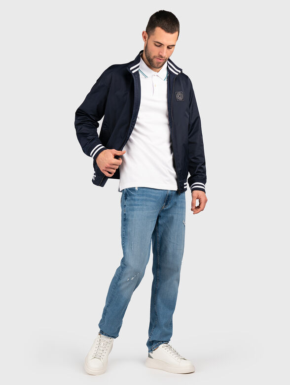 Black jacket with zip and logo patch - 2