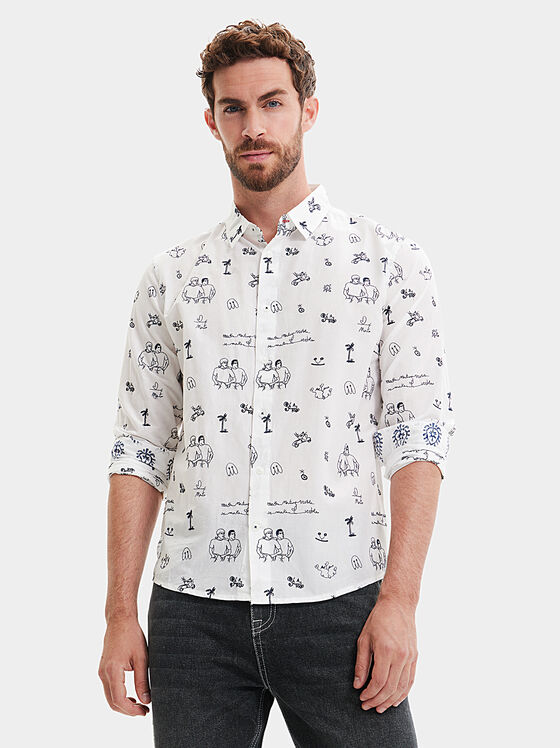 FRANK shirt with contrasting print - 1