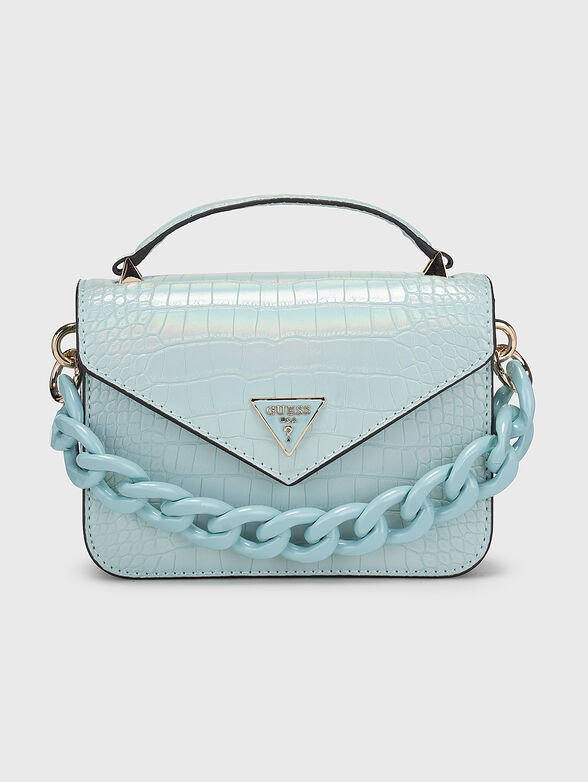 CORINA blue bag with croc texture - 1