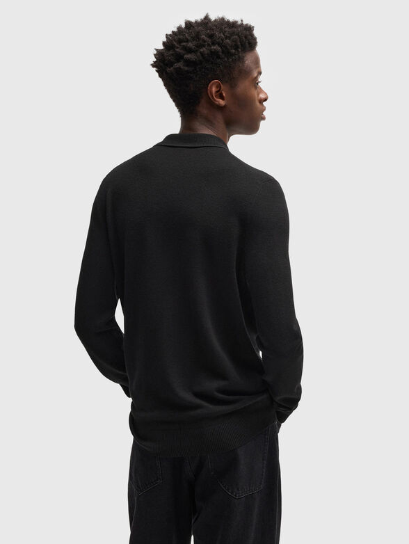 Sweater with collar and logo detail - 2