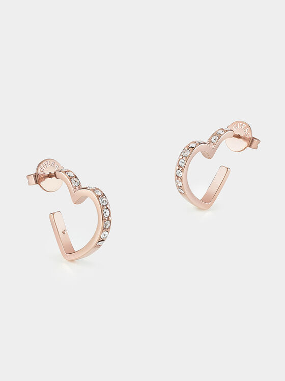 HEART TO HEART small earrings in rose-gold color - 1