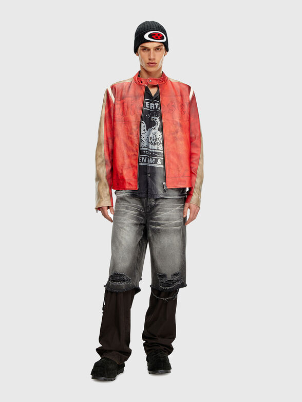 L-RUSCHA leather biker jacket - 2