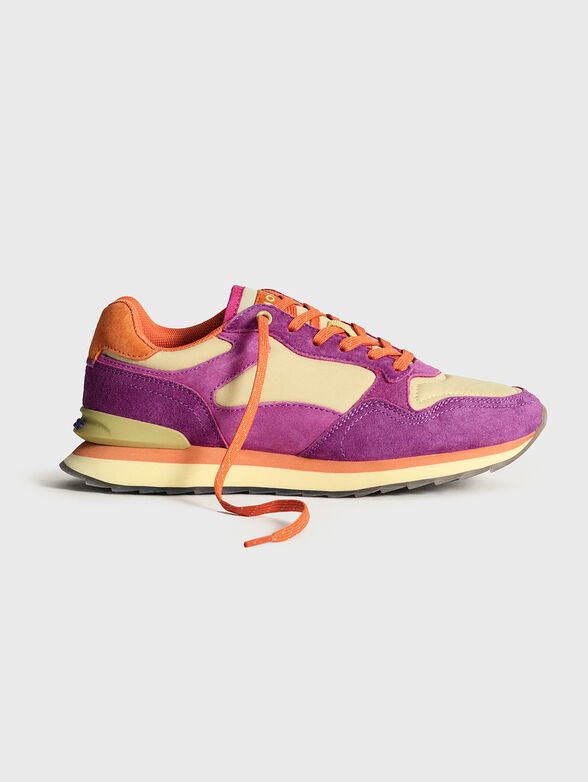 MUMBAI suede and textile sports shoes - 0