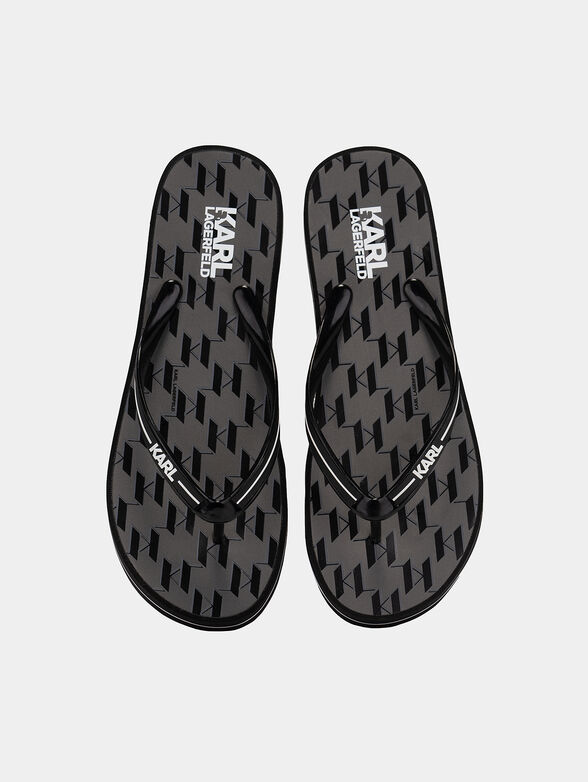 KOSTA beach slides with monogram logo print - 6