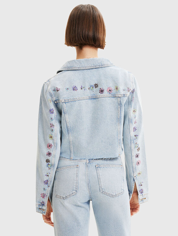 CHAQ SOHO denim jacket with floral elements - 3