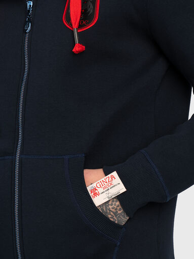HZ005 hooded sweatshirt with zip - 4