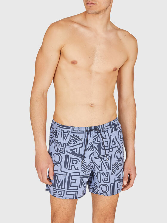 Beach shorts with logo print - 1