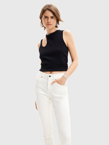 Skinny jeans with logo embroidery - 4