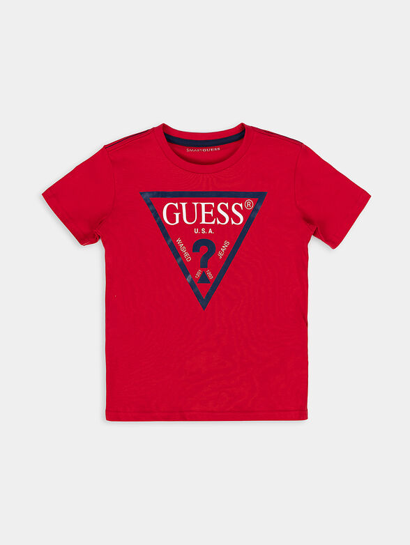 T-shirt with a triangular neon logo - 1