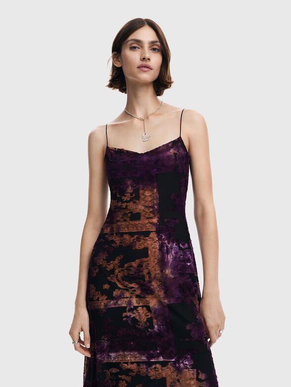 Dress with print and thin straps - 2