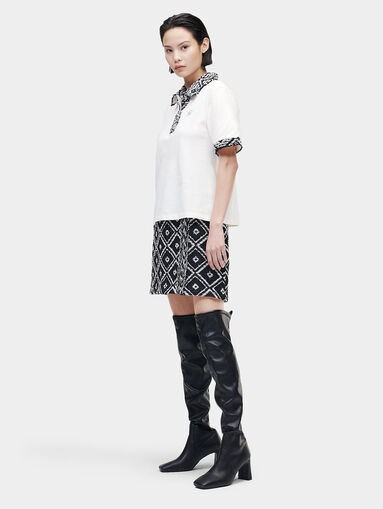 Black polo-shirt with embroidery - 3