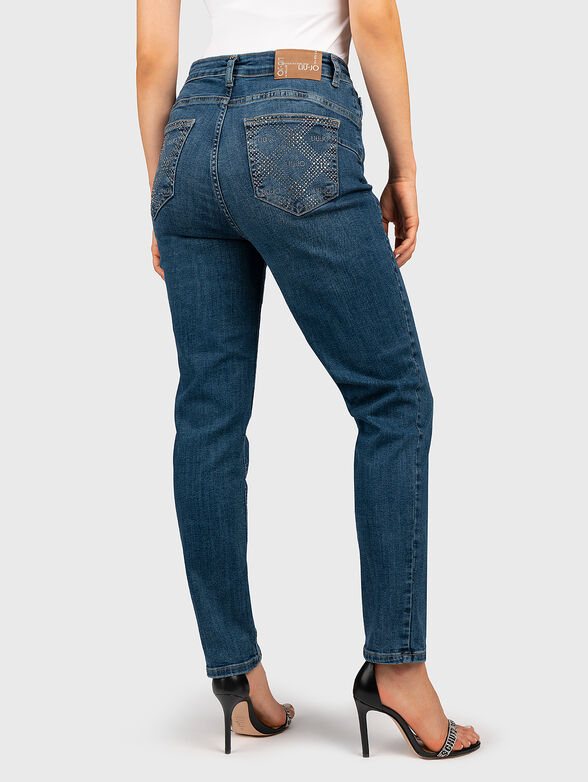Crystal embellished jeans - 2