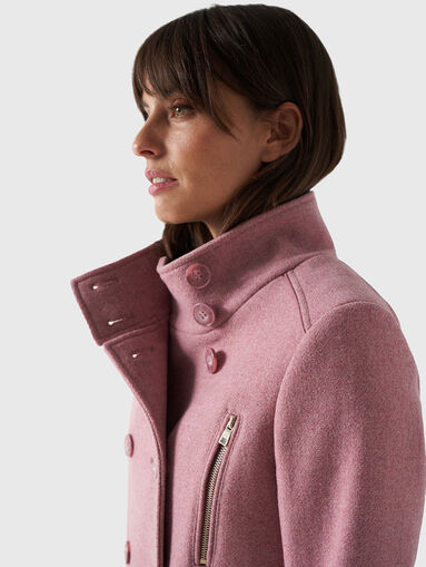 Pink wool blend coat  - 5