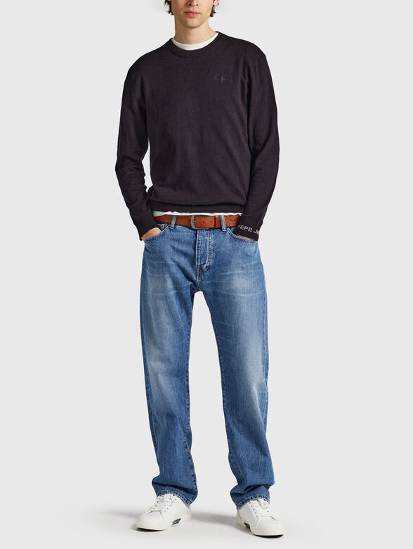 ANDRE black sweater with crew neck - 2