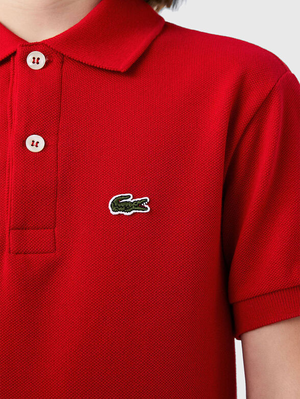 Cotton polo shirt with logo  - 4