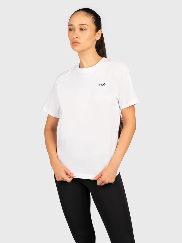 EARA cotton black T-shirt with logo embroidery - 1