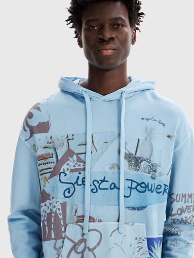 BAIRD sweatshirt with hood and print - 4