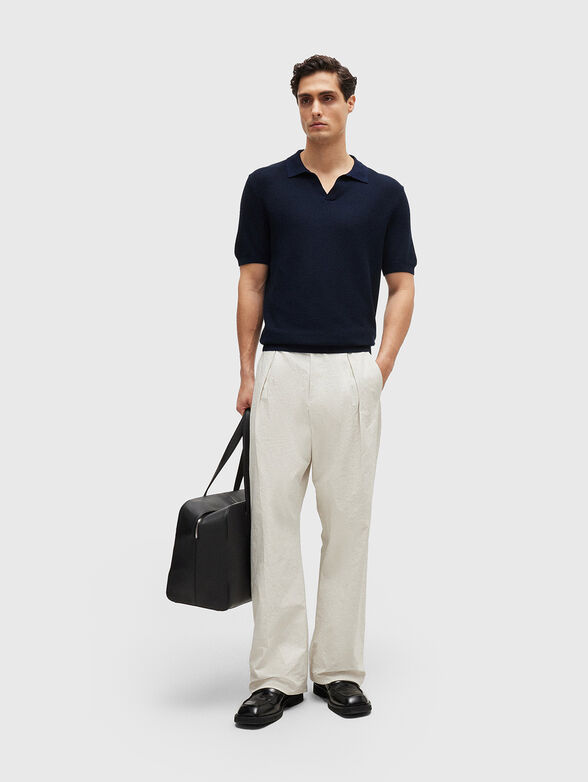 Short sleeve polo sweater - 2