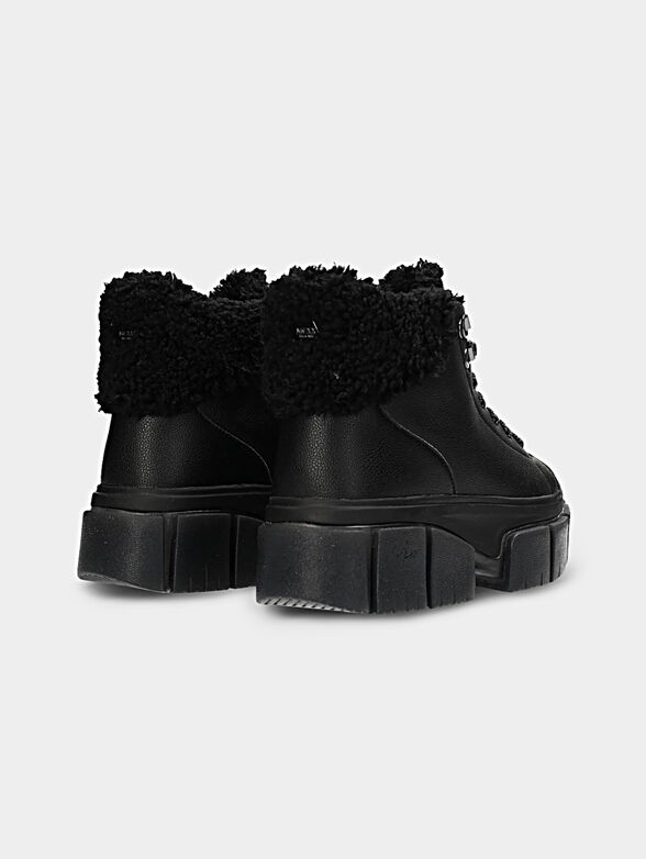 KEYLA black leather blend ankle boots - 2