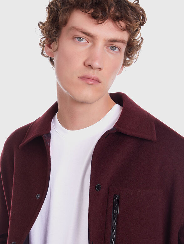 Overshirt in bordeaux - 4
