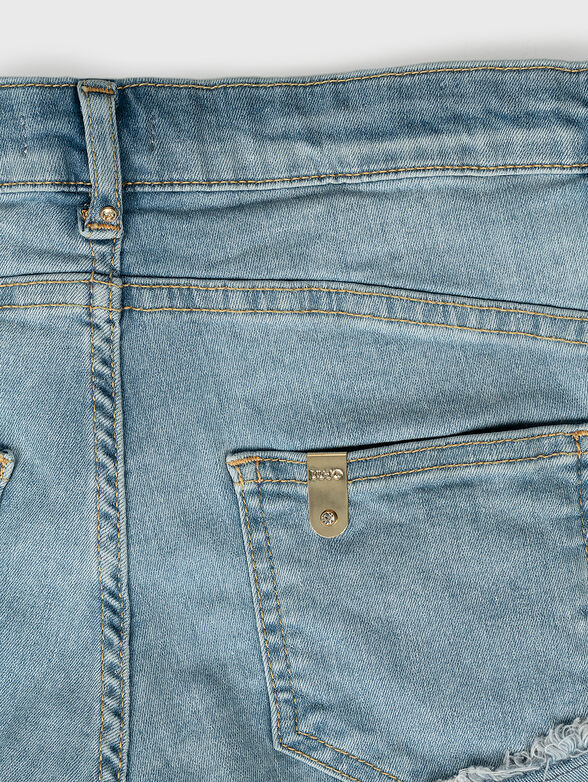 Blue denim with rhinestones - 4