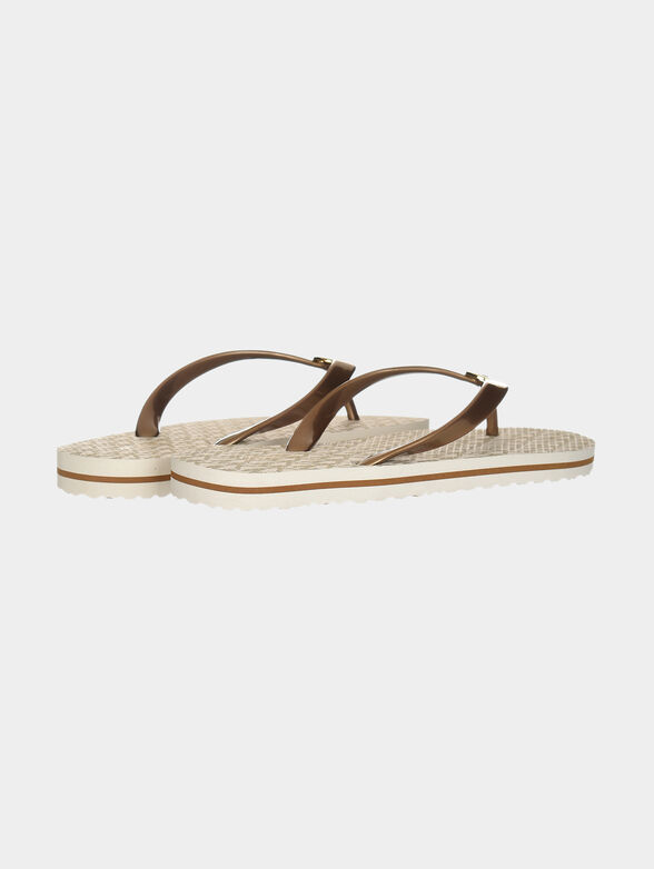 EVA flip-flops with golden logo charm - 3