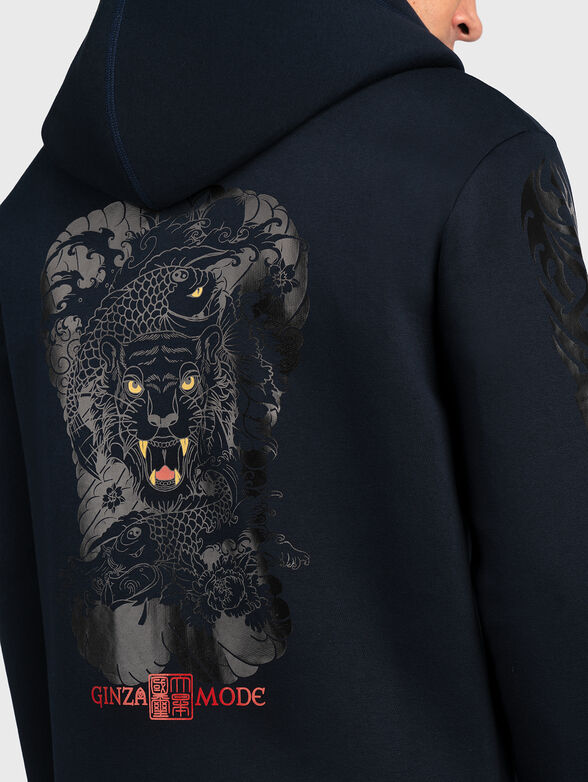 Hooded sweatshirt with multicolor print - 4