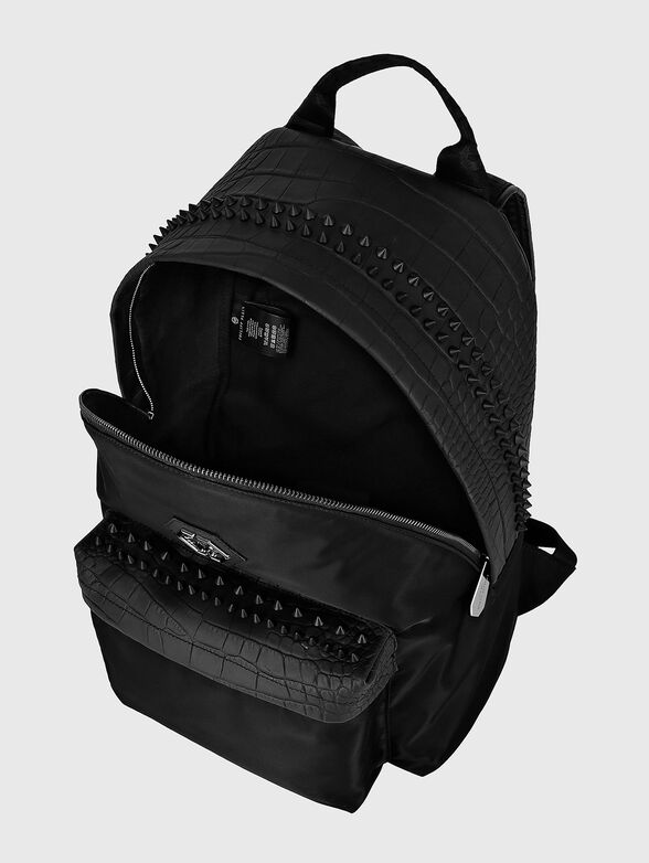 Black backpack with studs - 3