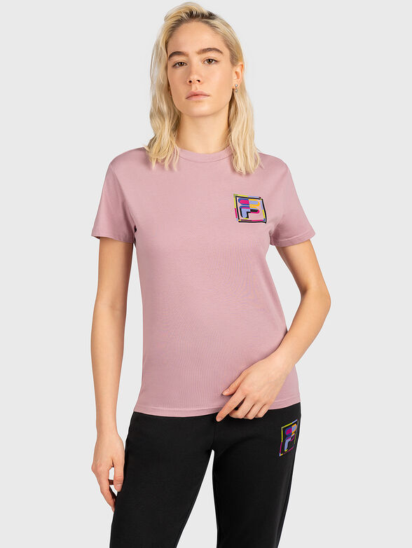 BELLUNO pink T-shirt with logo accent - 1