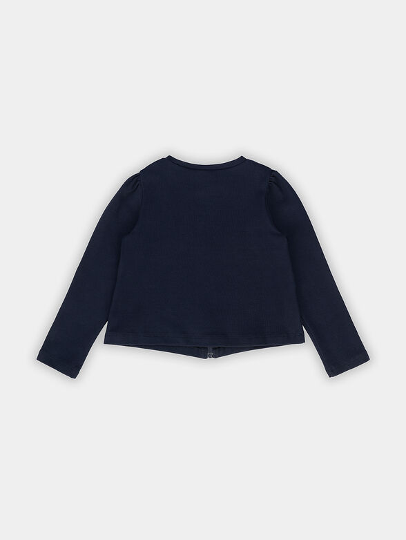 Sweatshirt with zip and metal logo detail - 2