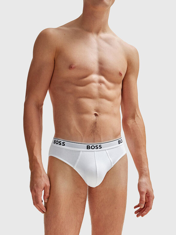 Three-pack of briefs with logo accents - 2